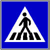 Zeichen 350 (alt / neu), Fußgängerüberweg